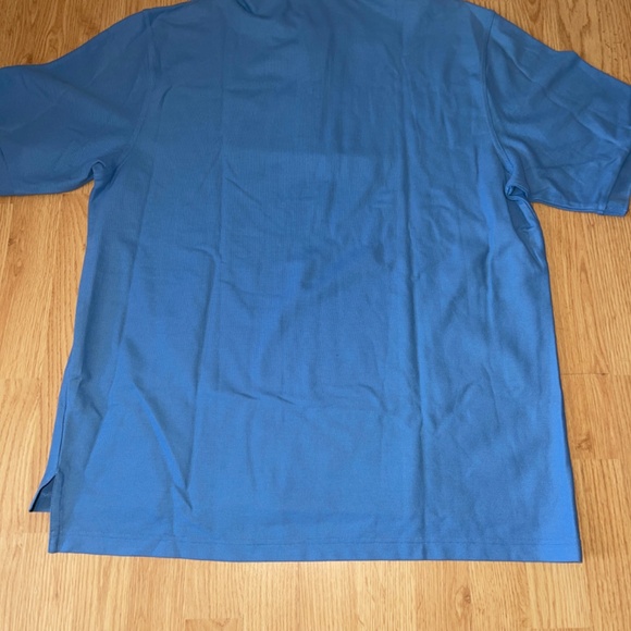 NWT Brooks Brothers Blue Short Sleeve Country Club Polo Collar Shirt Size XL - Picture 7 of 8